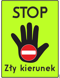 Znak droogwy zły kierunek